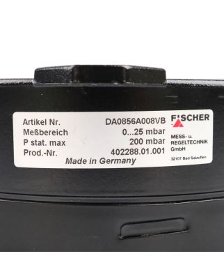 Fischer Differenzdruckmessgerät DA0856A008VB...